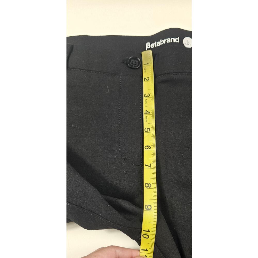 Betabrand Pull On Cropped Pants Black Stretch Comfort Nwot L Tall Lt Casual — image 6 of 7